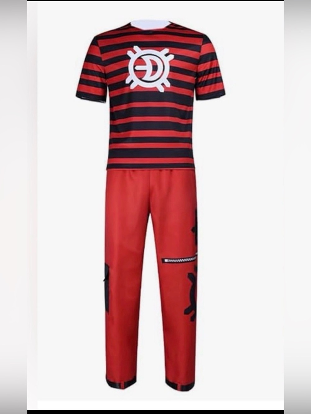 Zombies Cheerleader Boys  Costume, Boys Size Small 6-8 (140) Boys T-Shirt Pants